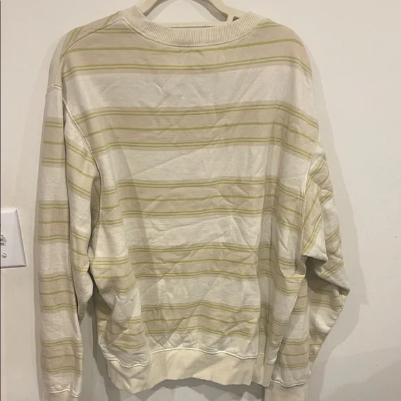 Urban Outfitters Cream and Light Green Crewneck Sweater - Picture 2 of 2